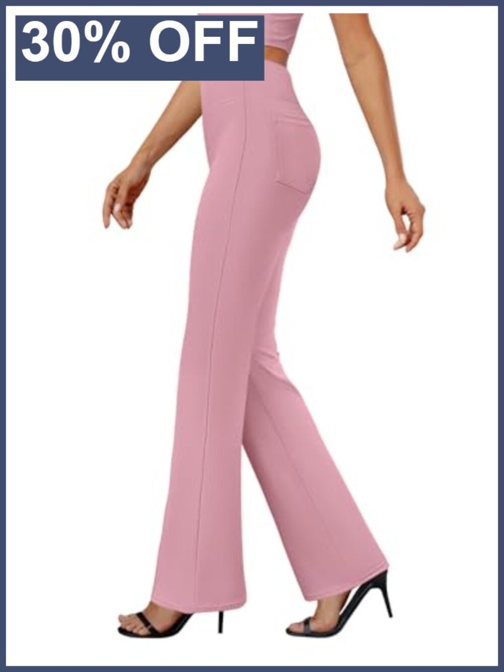 Womens Bootcut Dress Pants Business Casual Work Slacks Pull On Stretch